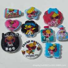 通孔卡通黑超奶嘴系列印花异形串笔配件手机钥匙链包链手工diy