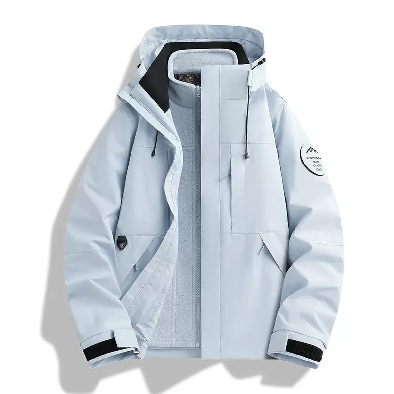 新款三合一冲锋衣秋冬户外加绒加厚可拆卸两件套休闲防风保暖外套