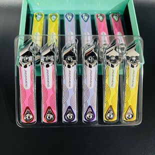 T6523 Nail Clippers Oblique Nail Clippers Large Household Daily Nail Clippers Colorful Nail Clippers 2 Yuan Supply Wholesale
