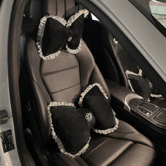 Car Headrest Neck Pillow Nostalgic Camellia Car Seat Cushion In-Car Driving Seat Neck Support Headrest Pair Waist Support Cushion