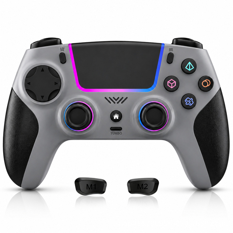 Cross-border hot-selling SONY PS5 controller with RGB lighting, wireless, Hall effect vibration, and colorful design for PC and Steam
