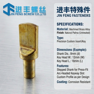 �S�~̨�A�����I�N Brass Stepped Press-Fit Key Insert