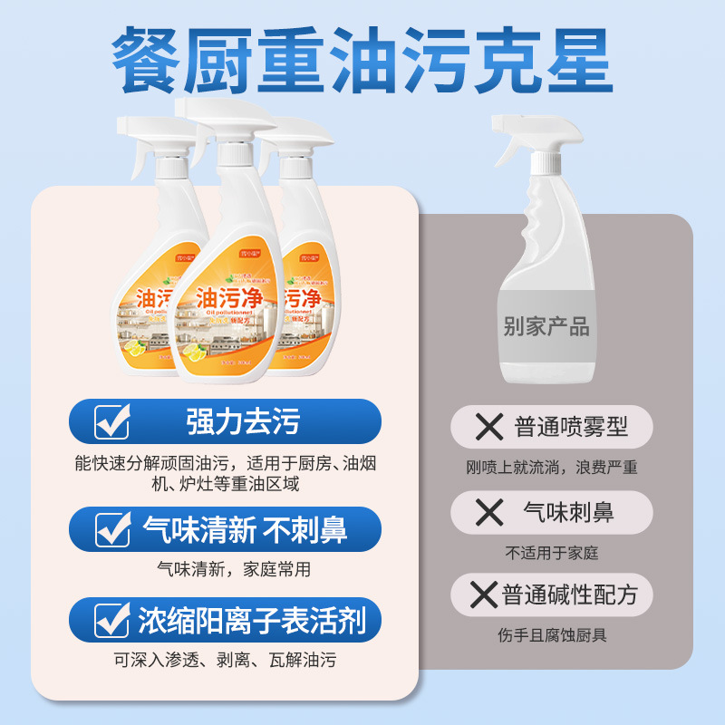Limpiador de aceite, limpiador de aceite pesado especial para campana extractora de cocina