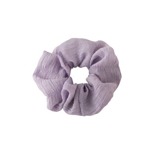 Korean style gentle spring and summer new style simple pleated linen French large intestine hair ring Internet celebrity tie hair rope hair accessories intestine ring
