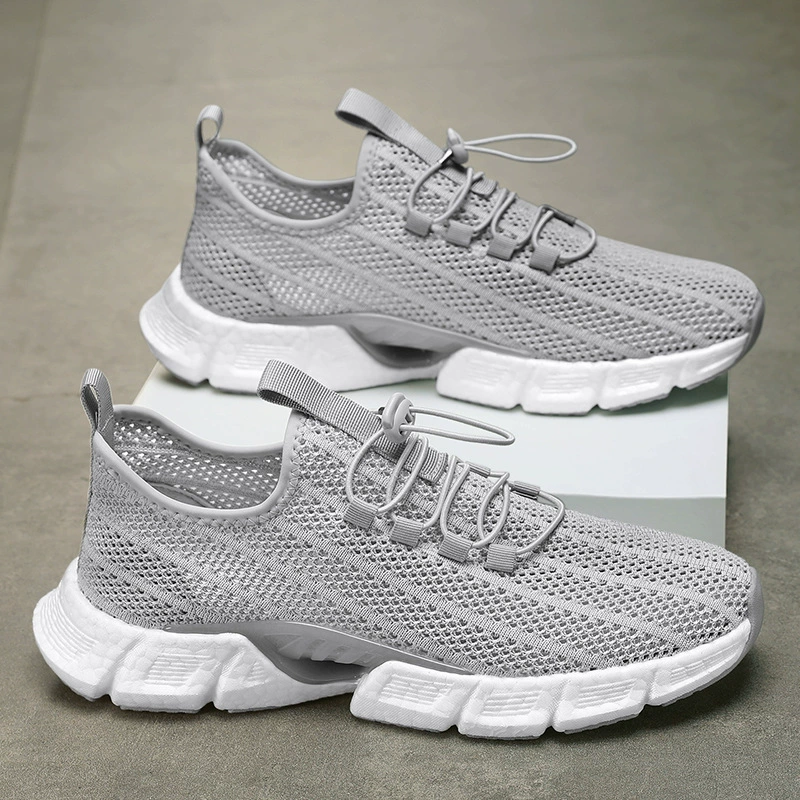 Летние мужские кроссовки 2024 года, сетчатые, дышащие, модные, на эластичной резинке, спортивные, низкие, клетчатые, слипоны, повседневная обувь