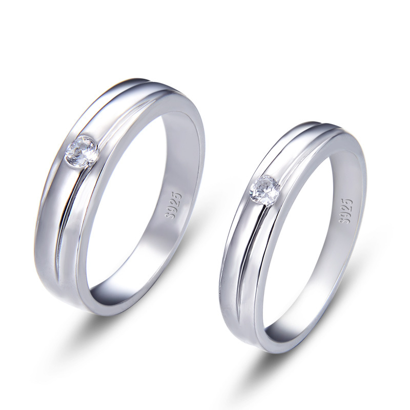 925 pareja de plata esterlina anillo un par de hombres y mujeres anillo nicho diseño alto sentido 520 Día de San Valentín regalo para novia