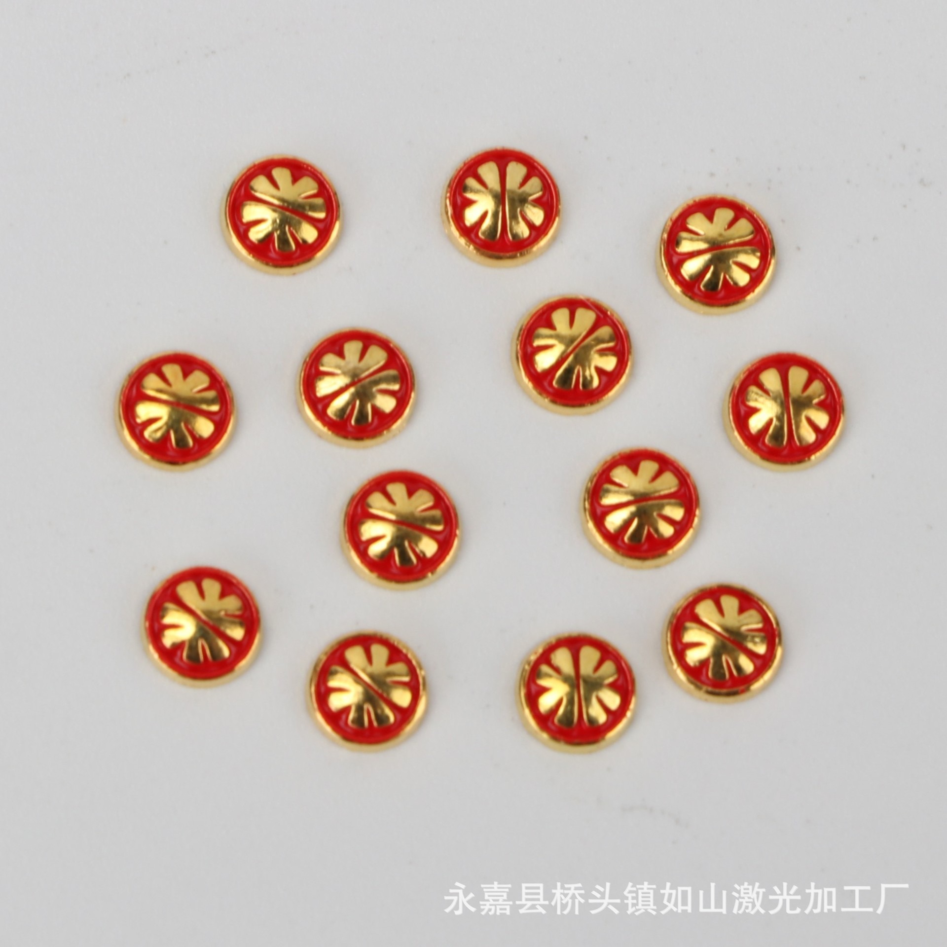 耐磨不掉色文玩金标串珠散珠饰品镀金手链镶嵌金银标diy饰品配件