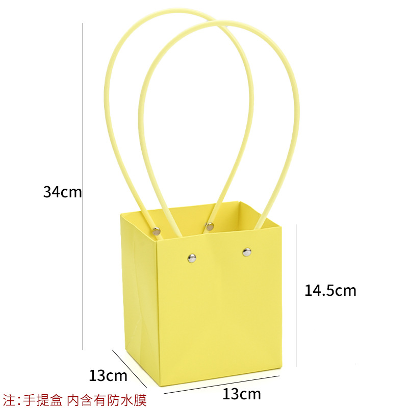 Bolso especial transfronterizo para flores, descuento al por mayor, bolsa trapezoidal de papel kraft impermeable, bolsa de embalaje de regalo, bolsa de ramo