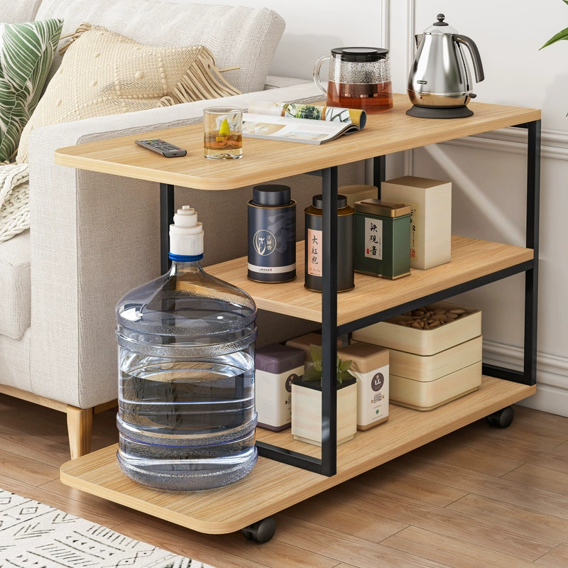 Боковой столик Диван Боковой шкаф Гостиная Съемный диван Боковой столик Современный простой боковой чайный шкаф Бытовой Железный квадратный стол