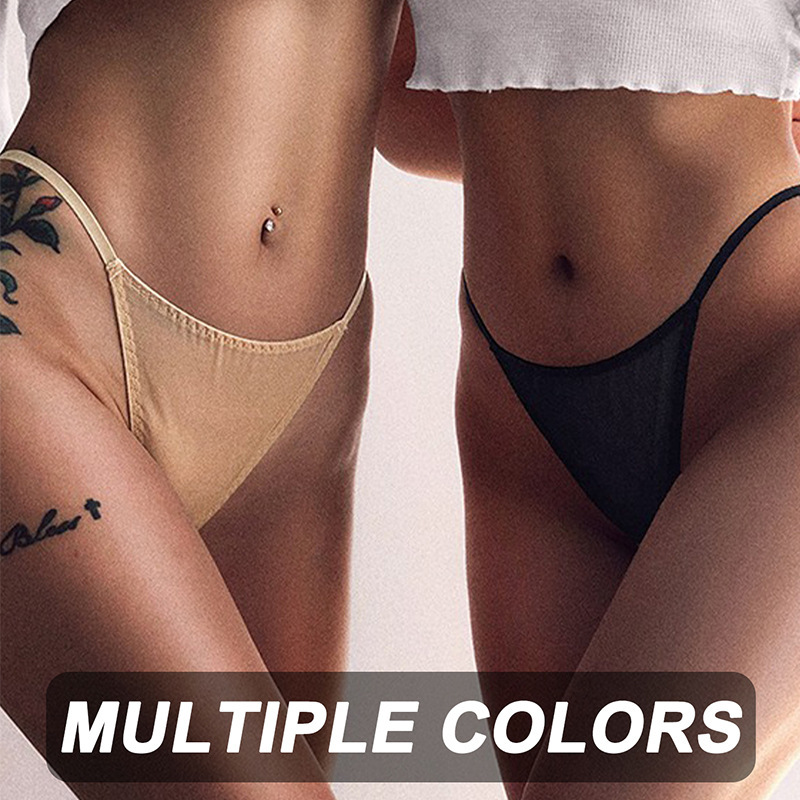 Varsbaby European and American Sexy Mesh Transparent Perspective Temptation Underwear Thin Low Waist T-pants Women's Thong One Piece