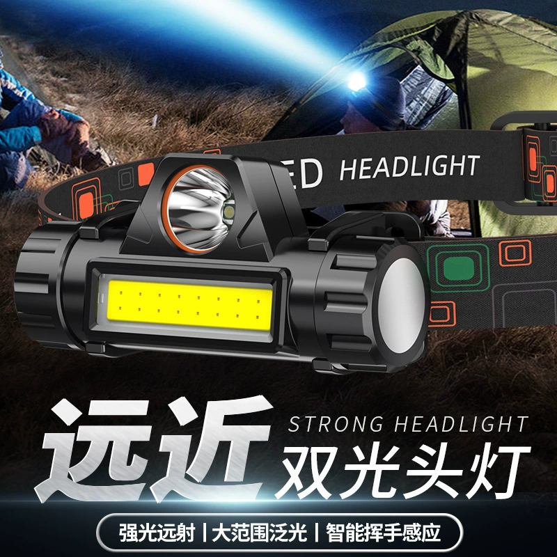 Светодиодные фары с сильным освещением зарядка на открытом воздухе Ночная рыбалка супер яркий легкий маленький фонарик