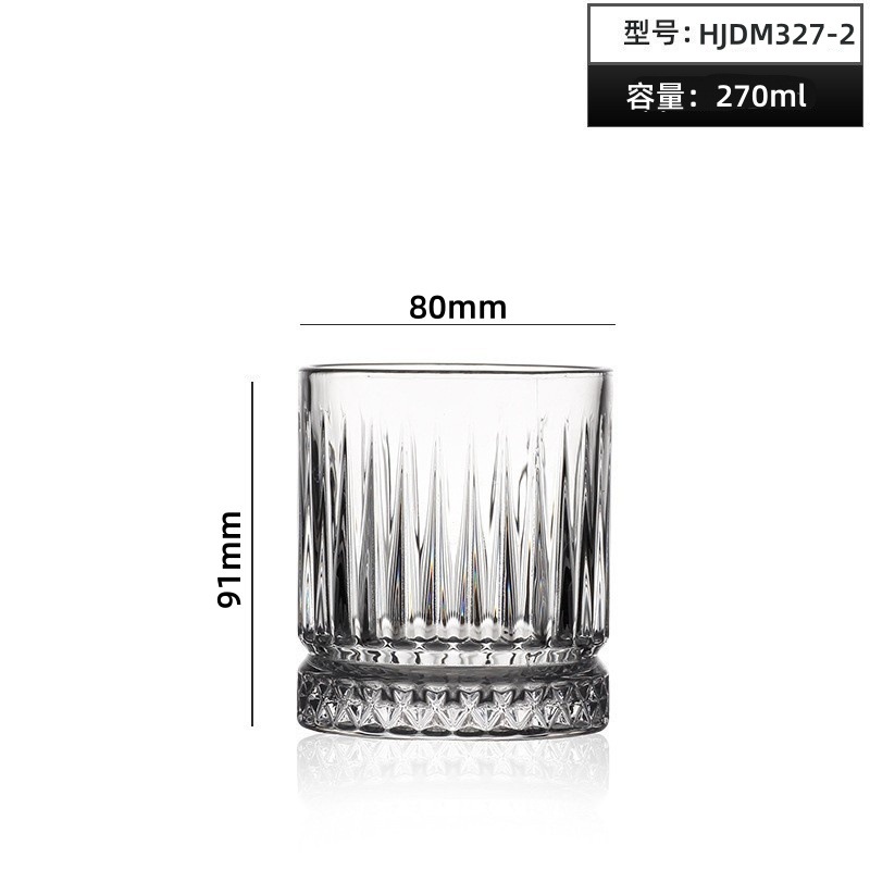 Inventario al por mayor creativo en relieve tazas clásicas tazas de bebida tazas de vino tazas de vino de bar de vidrio tazas de whisky