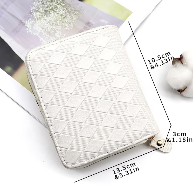 Bolsa de tarjetas de órgano simple de color sólido gran capacidad multi tarjeta cubierta de tarjetas para mujeres nueva cartera antirrobo tarjeta de crédito clip de tarjeta de cremallera