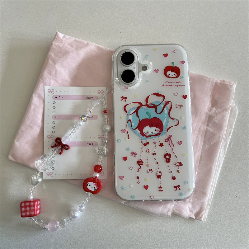 Apple, Hello Kitty, совместимый iPhone 15, чехол для телефона, цепочка, iphone, 15promax