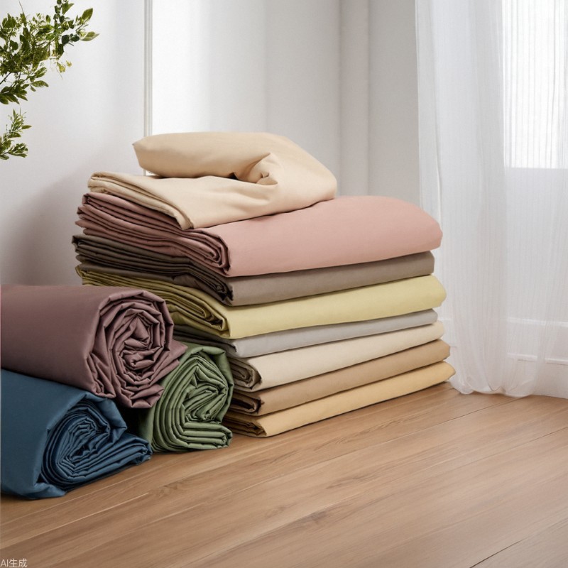 100S Xinjiang Long-Staple Cotton Quilt Cover Single Piece Single Purchase All Year Round Pure Cotton Pure Color Simple Bed Bed Sheets Pillowcase Pure Cotton Bed Bed Sheets