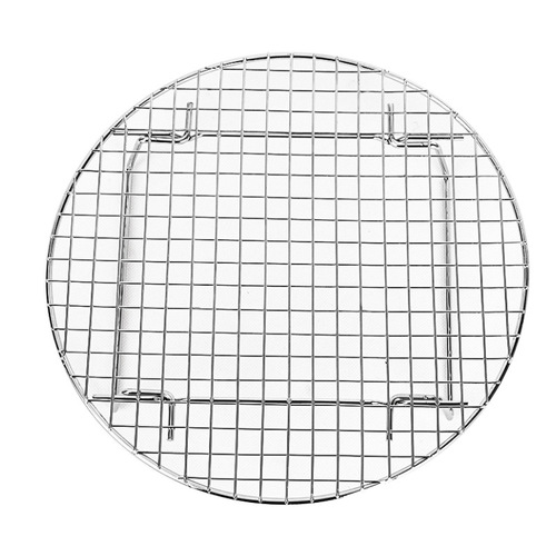Steaming rack grid round cooling rack with feet folding cake drying net chiffon inverted rack baking tools draining oil and water