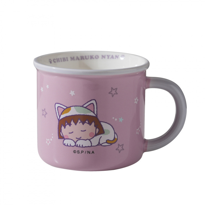 Cereza bola auténtica autorizada taza de cerámica lindo patrón de dibujos animados regalo de alto valor facial de imitación de taza de agua de esmalte doméstico