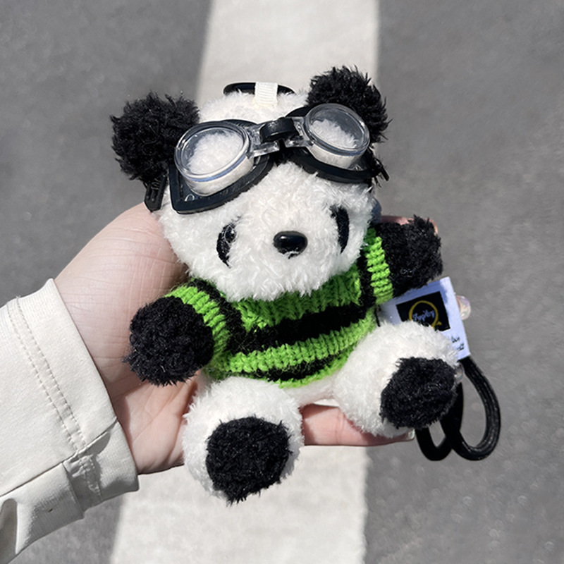 Llavero de felpa con forma de panda, colgante para bolso