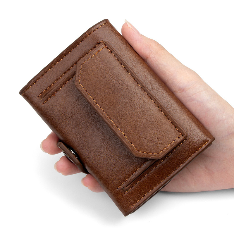 Factory Direct Sales Cross-Border New Men's Wallet Clutch Bag European and American Style Snap Coin Bag Multi-Card Slot Card Holder Factory Direct Sales Cross-Border New Men's Wallet Clutch Bag European and American Style Snap Coin Bag Multi-Card Slot Card Holder