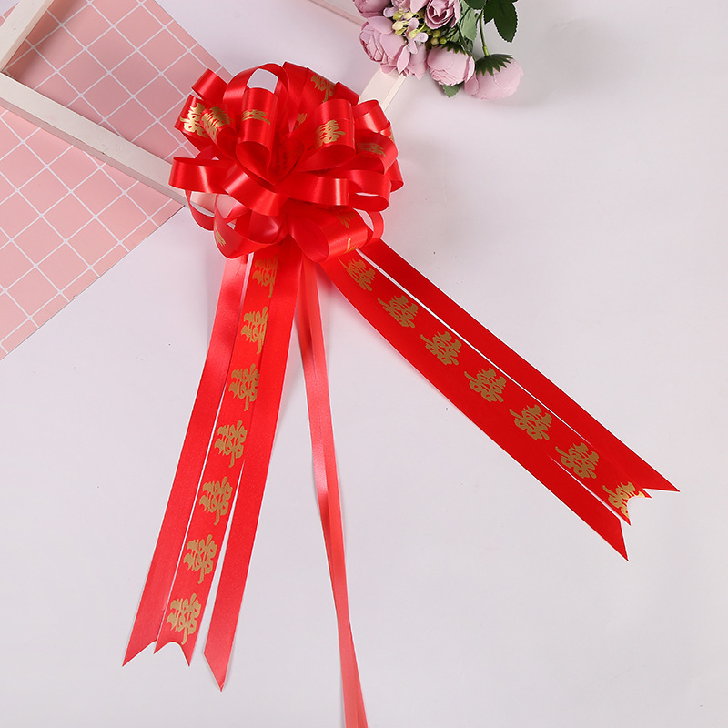 Flor tienda suministros gran perezoso tirar flor material de embalaje de dos colores arco flor bola boda coche mano tirar flor