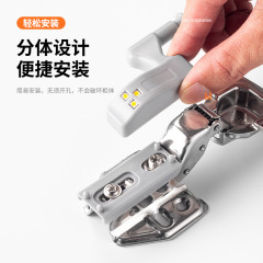 Ledキャビネットライト誘導灯ドアを開けて寮の下駄箱スマート電池無線ヒンジ水槽キャビネット収納ボックス