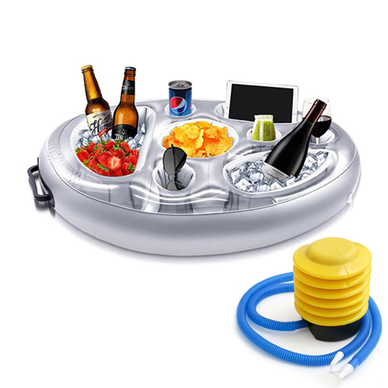 アマゾン PVC製 インフレータブル 多孔質 ドリンクホルダー ビール フルーツ 赤ワイン 携帯電話 食卓 折りたたみ式 ウォーターパーティー用|undefined