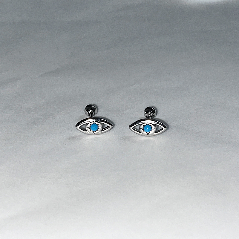 Tide Eye Blue Bone New Niche Dolce Fresco Leggero Lusso Squisito Versatile Ear Cuff Studs per Uomo_voghion.com