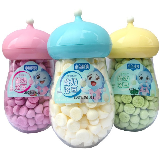 Small fish, sweet pear juice, yogurt, soluble beans, soluble beans, soluble beans, snacks, children's complementary food, 20g canned