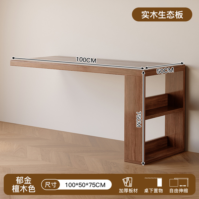 Escritorio de esquina de madera sólida, comedor de dos en uno, escritorio de estudio doméstico para adultos, estante, escritorio de computadora en forma de L medieval