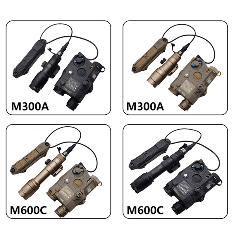 [Juego PEQ15] Versión en el extranjero intermitente peq/m300/600 indicador láser de control dual iluminación láser roja