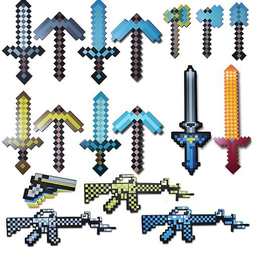 我的世界玩具剑游戏主题EVA泡沫武器像素玩具款式多