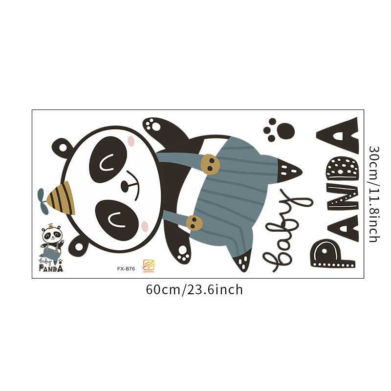 Sticker Mural Panda Dessin Animé display picture 2