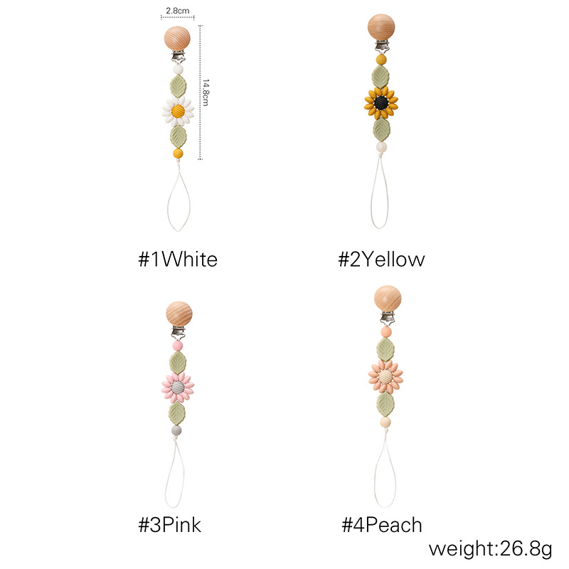 Productos para bebés Hemu Circle Creative Baby Silicona Bead Mordedura Molde Cadena de chupete Cadena anti-caída Nuevo