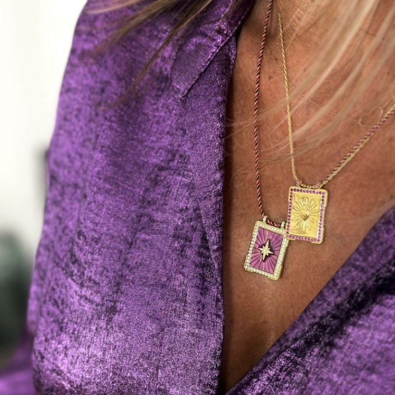 Bohemian Style Generous Tarot Card Necklace for Women, Sun and Moon Devil's Eye Necklace, Heart Long Necklace