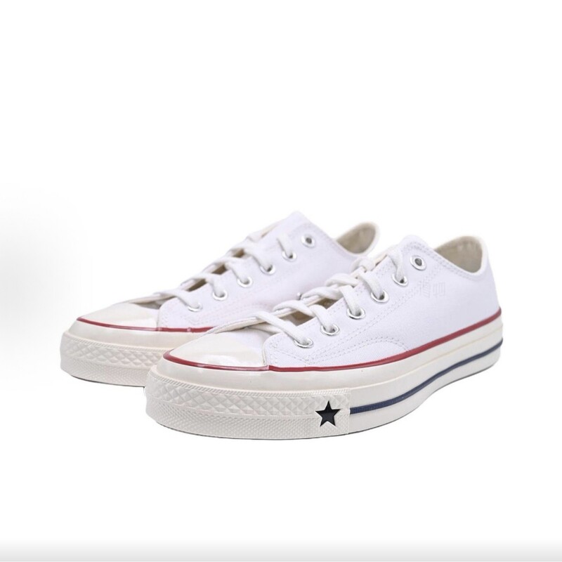 Converse 1970 low-top canvas shoes, versatile for both men and women, vulcanized sole Chuck70X classic white and red casual sneakers