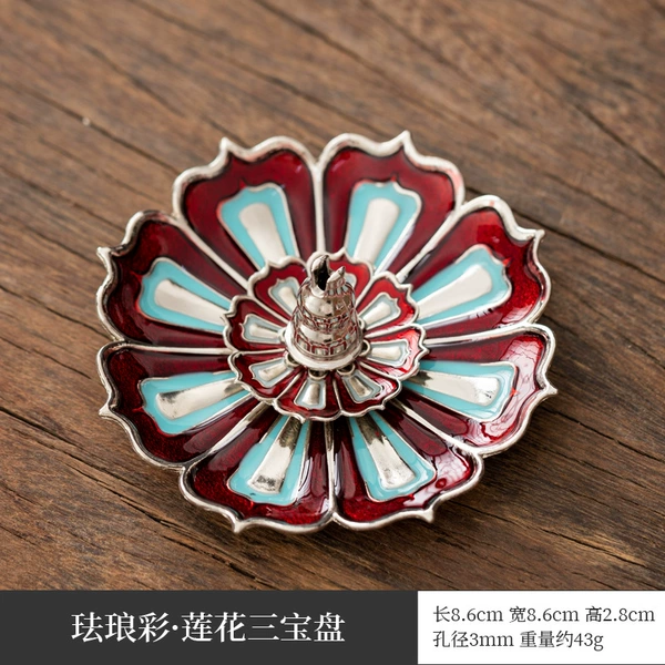 Enamel color-Three Lotus Treasures