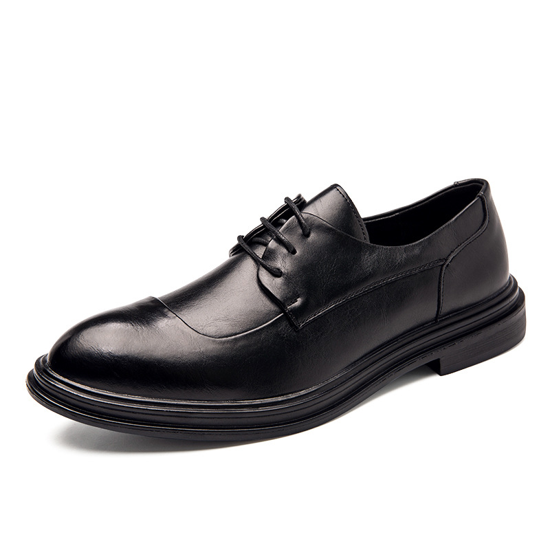 Zapatos de cuero para hombres jóvenes zapatos para hombres coreanos zapatos de moda británicos zapatos de cuero formales de negocios casuales talla 45 traje de hombre zapatos de boda
