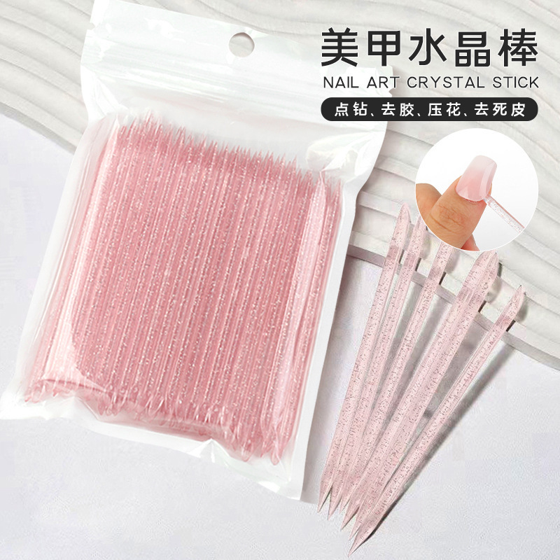 Wearable Nail Polish Remover Crystal Stick Dot Drill Double-headed Pointed Flat Head Tool Glue Stick Nail Art Pick Tool Kit