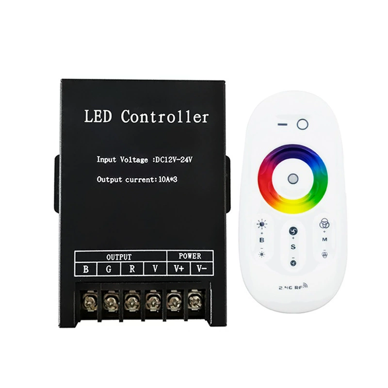 30A high-power iron shell controller 2.4GRF radio frequency color tuner RGB touch remote control dimmer dimmable