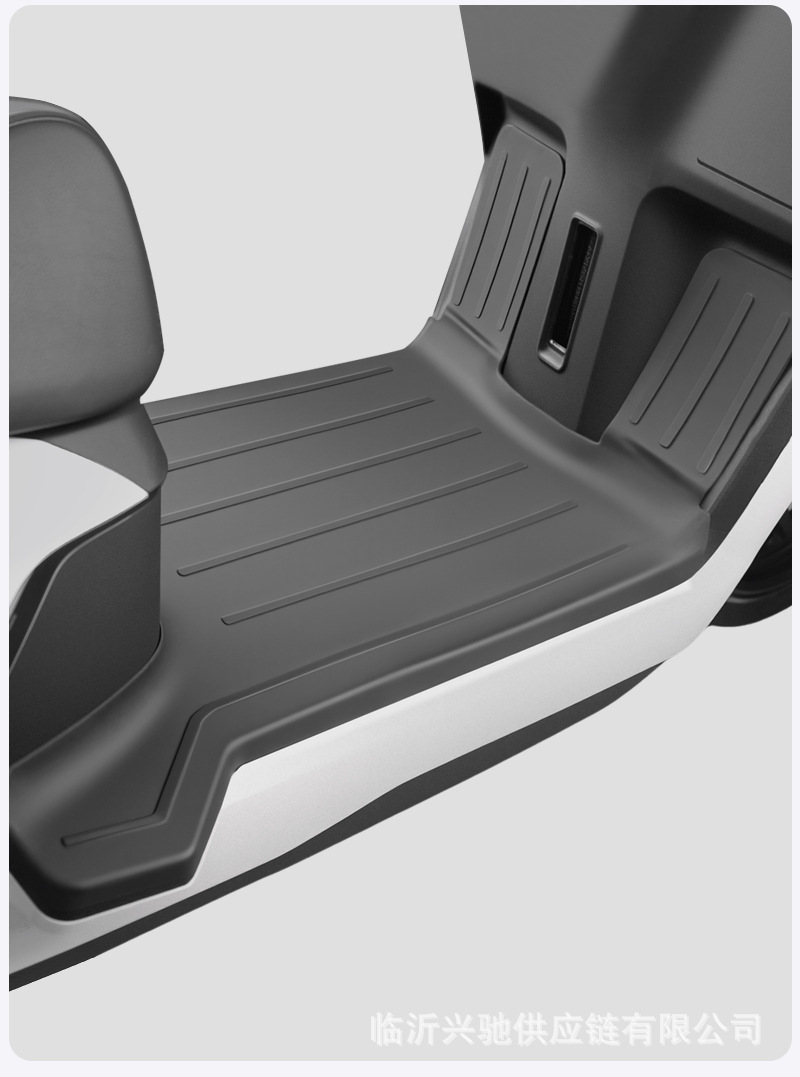 Suitable for Yadi Guanneng White Shark 90S70S Electric Vehicles, Tpe Material Foot Mats Are Upgraded to Be Waterproof, Wear-Resistant, and Thickened