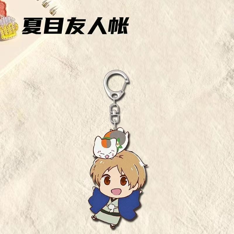 夏目友人帐周边卡通可爱动漫二次元学生书包挂件装饰亚克力钥匙扣|undefined