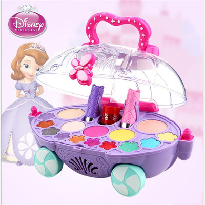 迪士尼苏菲亚儿童化妆品女孩玩具公主彩妆化妆车过家家生日礼物