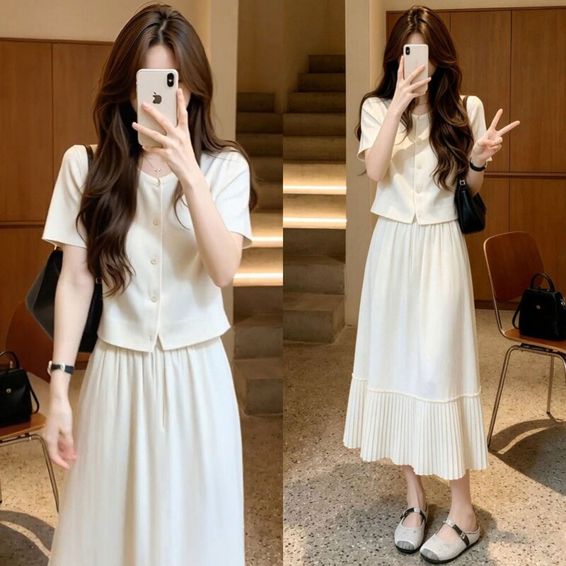 A Complete Set of Summer Outfits for 2026 Korean-Style Work and Commuting, Gentle Style, Stunning and Age-Reducing Temperament Dress Set A Complete Set of Summer Outfits for 2026 Korean-Style Work and Commuting, Gentle Style, Stunning and Age-Reducing Temperament Dress Set