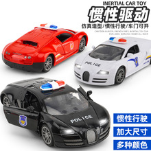 跨境可定制仿真惯性赛车玩具儿童双开门耐摔跑车男孩宝宝灯光音乐