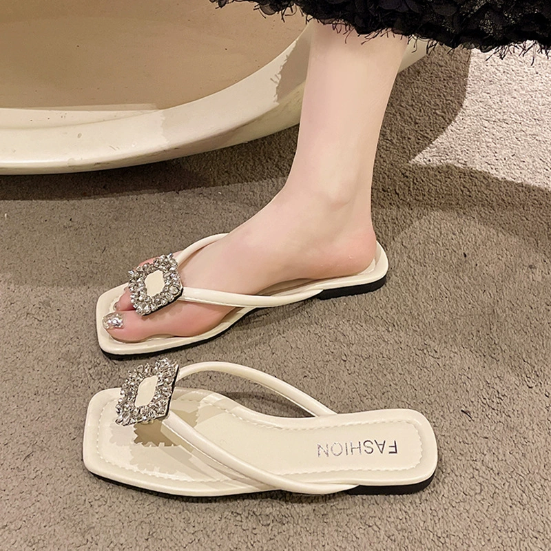 Женские летние уличные модные оптовые новинки: простые универсальные шлепанцы, пляжные сандалии, повседневные тапочки