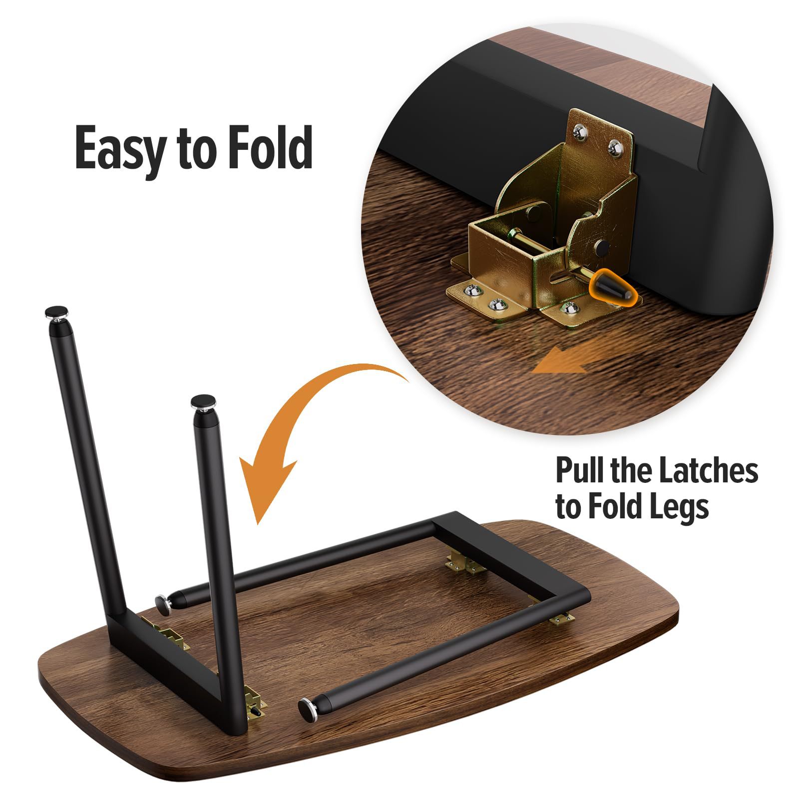 Mesa móvil de granja para espacio pequeño Mesa de café medieval rectangular