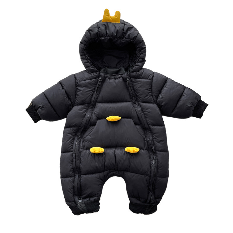 Ropa de invierno para bebés de un mes pequeño, ropa de invierno para bebés con algodón engrosado, ropa de camiseta para bebés lindos y cálidos, ropa de trepa