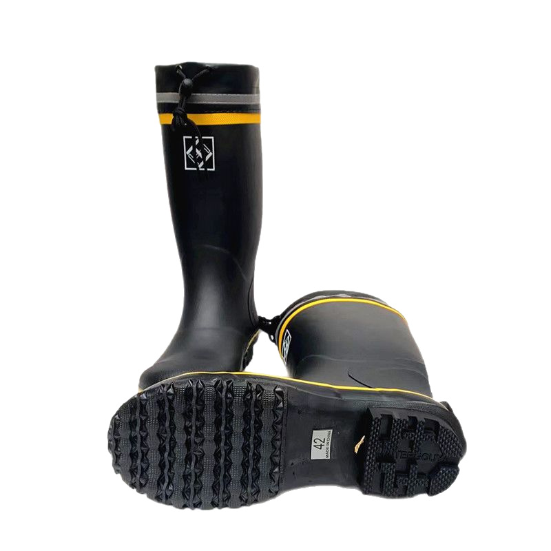 Anti-Smashing anti-piercing industrial y la minería de goma de alta superior Botas de lluvia puntera de acero de los hombres Protección Laboral trabajo Botas de lluvia Zapatos de Goma zapatos de agua chanclos