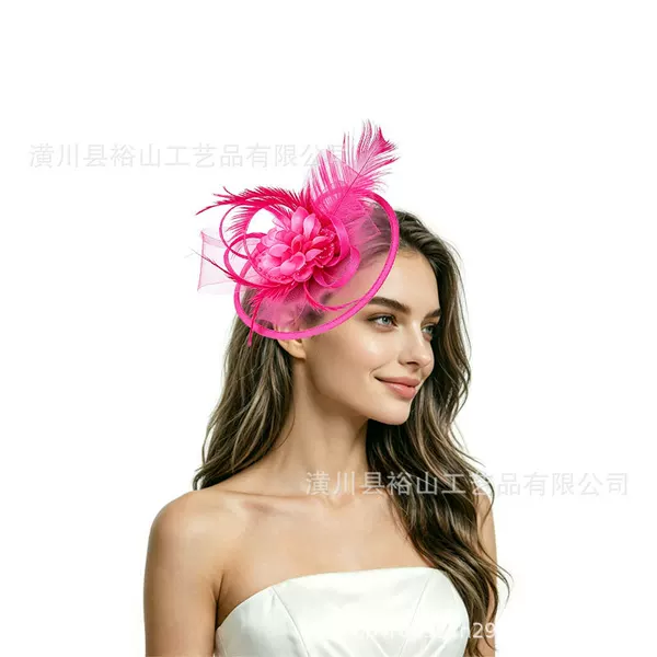 European and American Amazon headwear, feather and flower hair accessories, fashionable bridal party headpieces, extravagant and elegant party hats