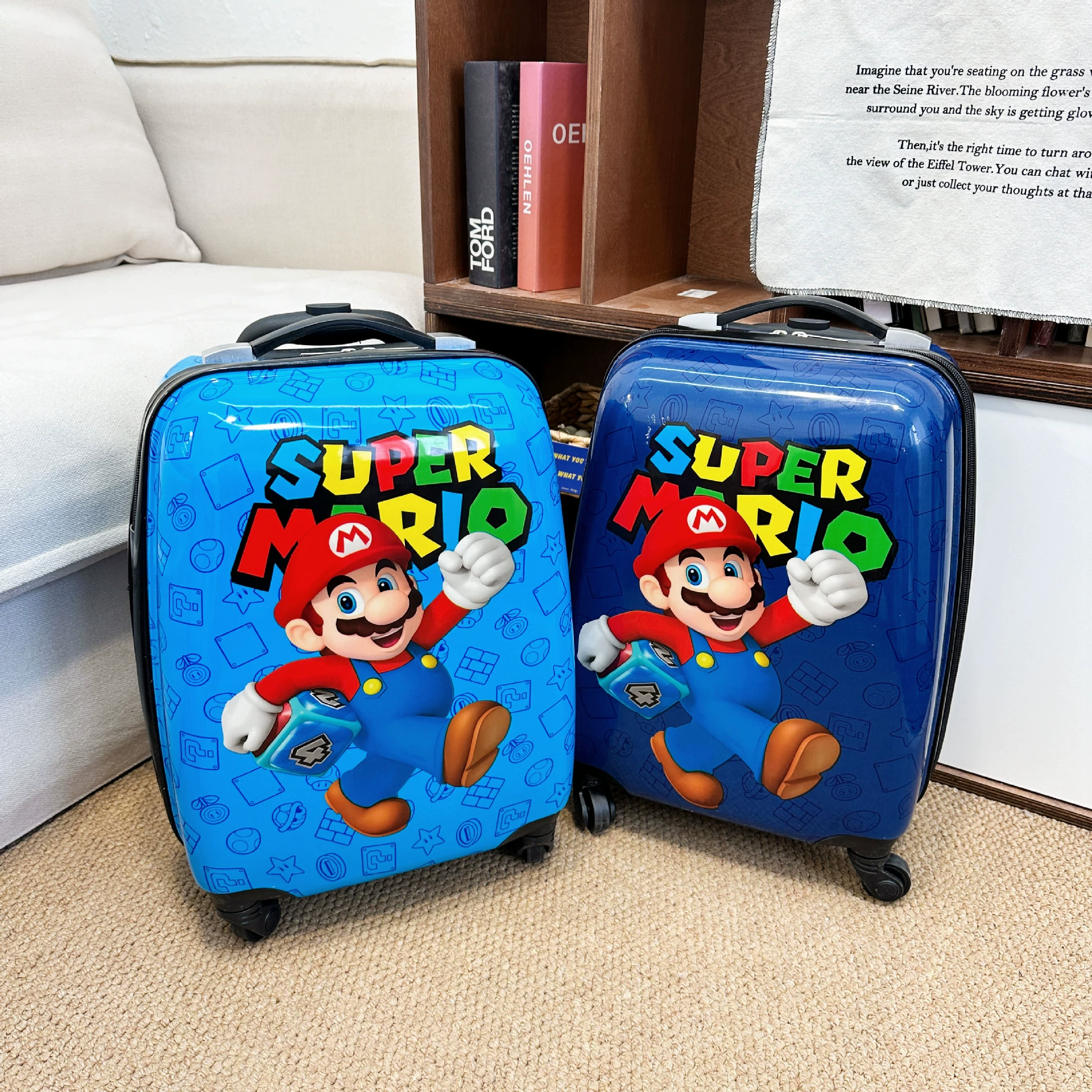 Cartoon double-sided children's suitcase